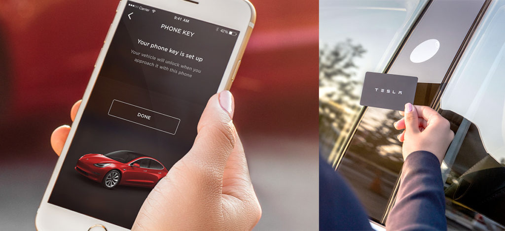 model 3 phone app key card