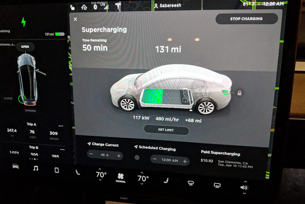 Tesla charging time